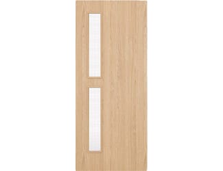 Architectural Oak 07 Georgian Wired Glazed - Prefinished Fire Door Blank