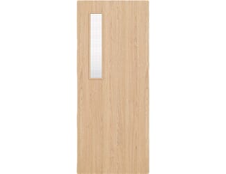 Architectural Oak 08 Georgian Wired Glazed - Prefinished Fire Door Blank