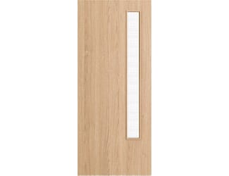 Architectural Oak 13 Georgian Wired Glazed - Prefinished Fire Door Blank