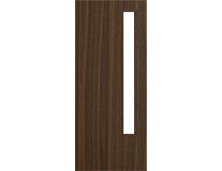 Architectural Walnut 13 Clear Glazed - Prefinished Fire Door Blank