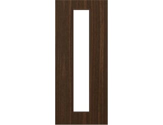 Architectural Walnut 10 Clear Glazed - Prefinished FD60 Fire Door Blank