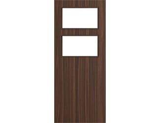 Architectural Walnut 02 Frosted Glazed - Prefinished Fire Door Blank
