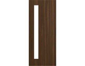 Architectural Walnut 06 Frosted Glazed - Prefinished Fire Door Blank