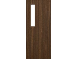 Architectural Walnut 08 Frosted Glazed - Prefinished Fire Door Blank
