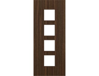 Architectural Walnut 09 Frosted Glazed - Prefinished Fire Door Blank