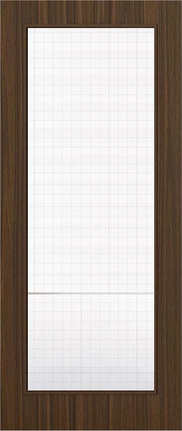 Architectural Walnut 05 Georgian Wired Glazed - Prefinished Fire Door Blank
