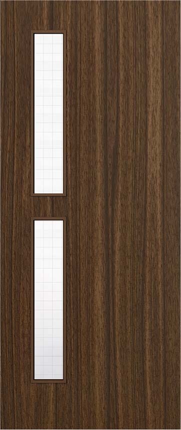 Architectural Walnut 07 Georgian Wired Glazed - Prefinished Fire Door Blank