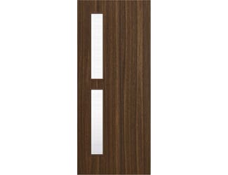 Architectural Walnut 07 Georgian Wired Glazed - Prefinished Fire Door Blank