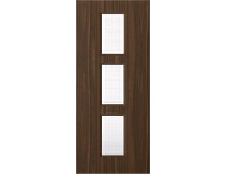 Architectural Walnut 11 Georgian Wired Glazed - Prefinished Fire Door Blank