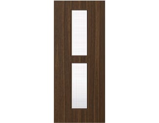 Architectural Walnut 12 Georgian Wired Glazed - Prefinished Fire Door Blank