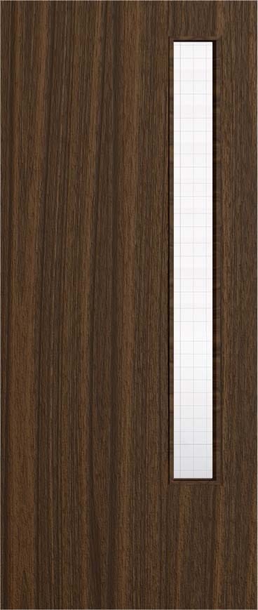 Architectural Walnut 13 Georgian Wired Glazed - Prefinished Fire Door Blank
