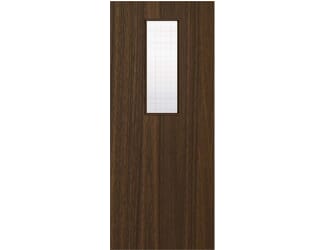 Architectural Walnut 14 Georgian Wired Glazed - Prefinished Fire Door Blank