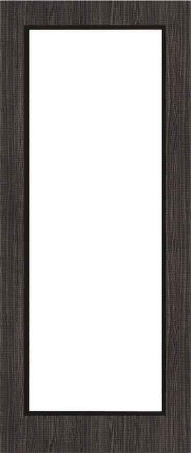 Architectural Dark Grey Ash 05 Clear Glazed - Prefinished Fire Door Blank