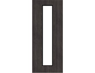 Architectural Dark Grey Ash 10 Frosted Glazed - Prefinished Fire Door Blank