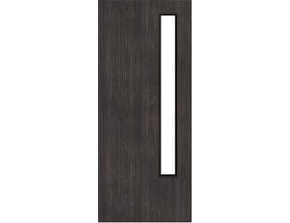 Architectural Dark Grey Ash 13 Frosted Glazed - Prefinished Fire Door Blank