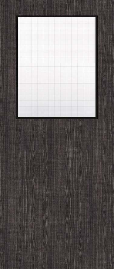 Architectural Dark Grey Ash 01 Georgian Wired Glazed - Prefinished Fire Door Blank