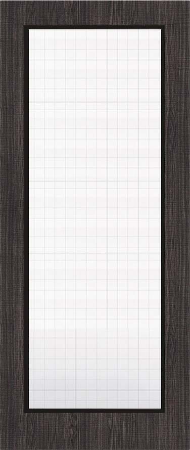 Architectural Dark Grey Ash 05 Georgian Wired Glazed - Prefinished Fire Door Blank