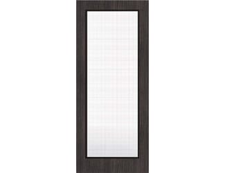 Architectural Dark Grey Ash 05 Georgian Wired Glazed - Prefinished Fire Door Blank