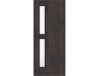 Architectural Dark Grey Ash 07 Georgian Wired Glazed - Prefinished Fire Door Blank