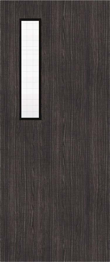 Architectural Dark Grey Ash 08 Georgian Wired Glazed - Prefinished Fire Door Blank