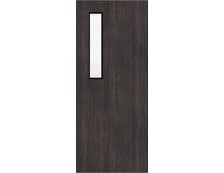 Architectural Dark Grey Ash 08 Georgian Wired Glazed - Prefinished Fire Door Blank