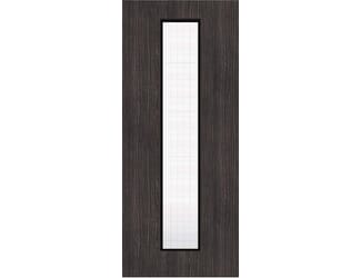 Architectural Dark Grey Ash 10 Georgian Wired Glazed - Prefinished Fire Door Blank