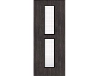 Architectural Dark Grey Ash 12 Georgian Wired Glazed - Prefinished Fire Door Blank