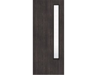 Architectural Dark Grey Ash 13 Georgian Wired Glazed - Prefinished Fire Door Blank