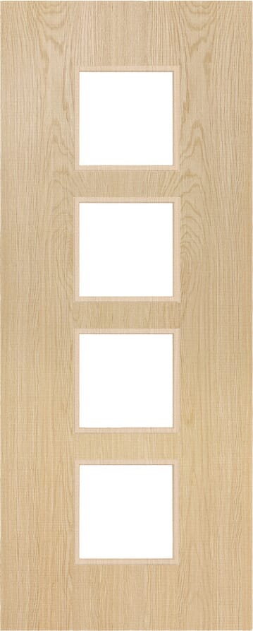 Architectural Ash 09 Frosted Glazed - Prefinished Fire Door Blank