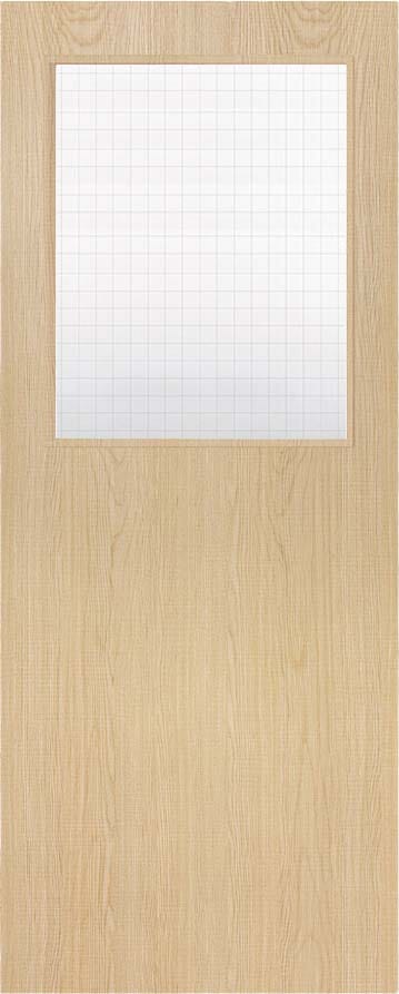 Architectural Ash 01 Georgian Wired Glazed - Prefinished Fire Door Blank