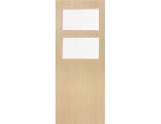 Architectural Ash 02 Georgian Wired Glazed - Prefinished Fire Door Blank