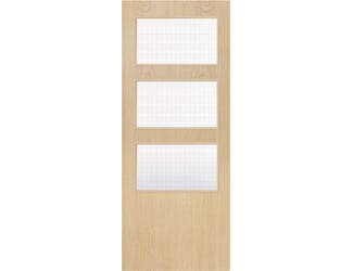 Architectural Ash 03 Georgian Wired Glazed - Prefinished Fire Door Blank