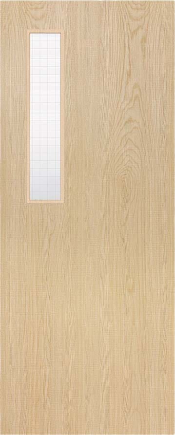 Architectural Ash 08 Georgian Wired Glazed - Prefinished Fire Door Blank