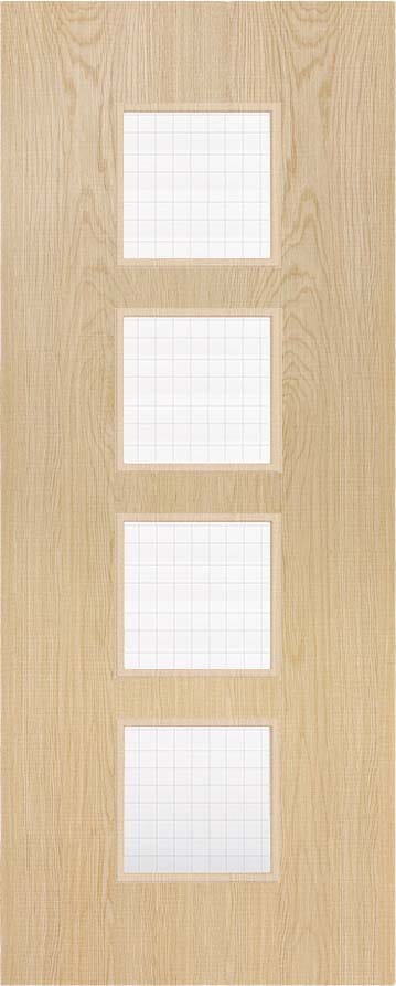 Architectural Ash 09 Georgian Wired Glazed - Prefinished Fire Door Blank