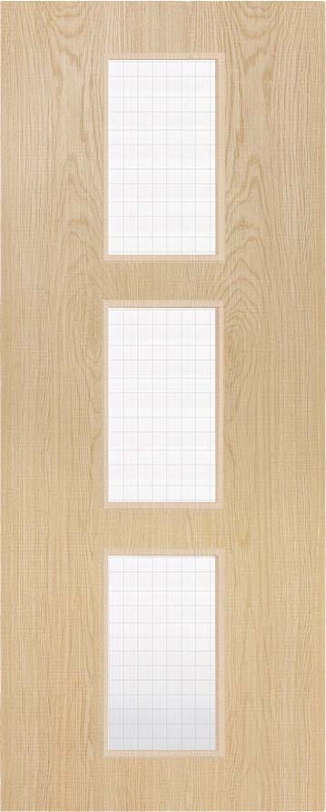 Architectural Ash 11 Georgian Wired Glazed - Prefinished Fire Door Blank