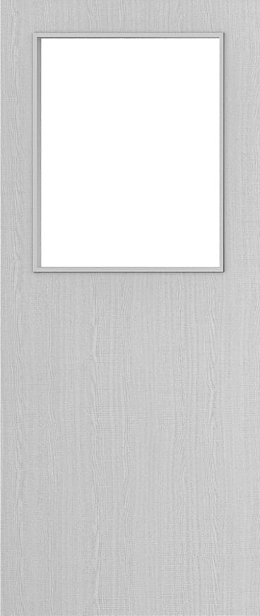 Architectural Light Grey Ash 01 Clear Glazed - Prefinished Fire Door Blank