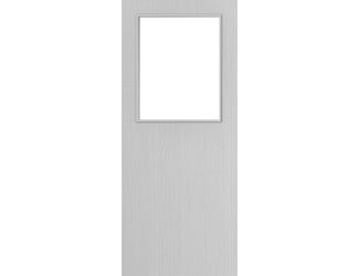 Architectural Light Grey Ash 01 Clear Glazed - Prefinished Fire Door Blank