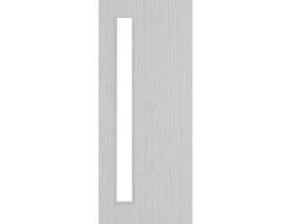 Architectural Light Grey Ash 06 Clear Glazed - Prefinished Fire Door Blank