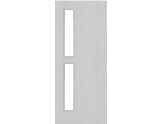 Architectural Light Grey Ash 07 Clear Glazed - Prefinished Fire Door Blank