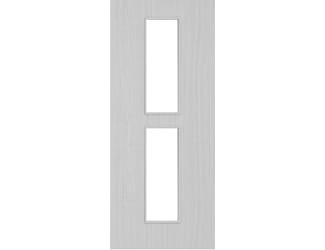Architectural Light Grey Ash 12 Clear Glazed - Prefinished Fire Door Blank