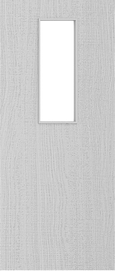 Architectural Light Grey Ash 14 Clear Glazed - Prefinished Fire Door Blank
