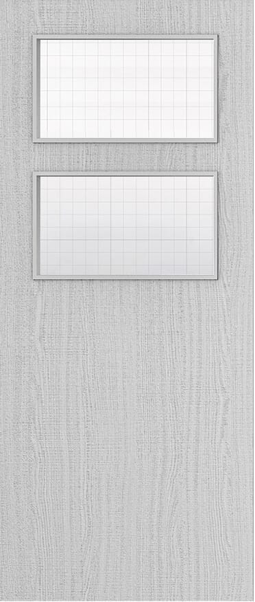 Architectural Light Grey Ash 02 Georgian Wired Glazed - Prefinished Fire Door Blank