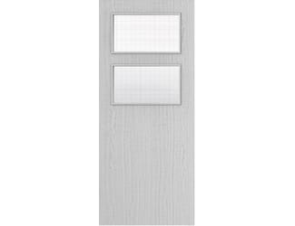 Architectural Light Grey Ash 02 Georgian Wired Glazed - Prefinished Fire Door Blank