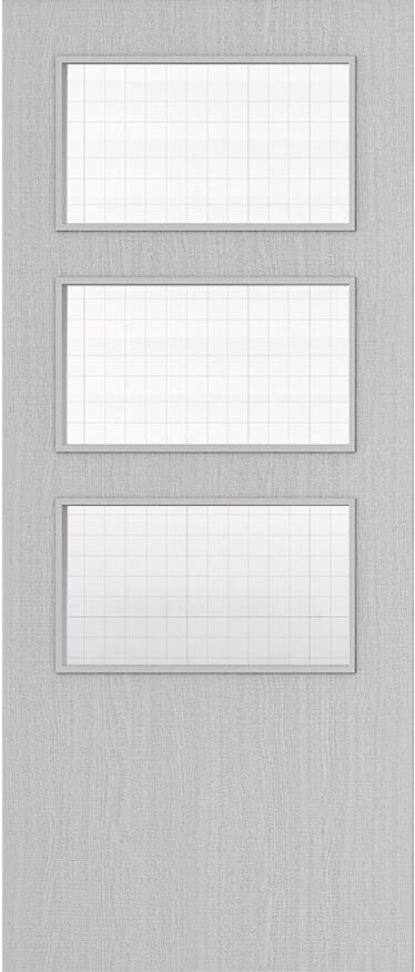 2040x826x44mm Architectural Light Grey Ash 03 Georgian Wired Glazed - Prefinished Fire Door Blank