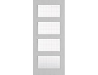 Architectural Light Grey Ash 04 Georgian Wired Glazed - Prefinished Fire Door Blank