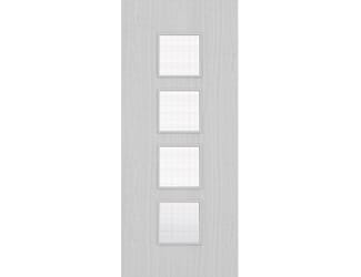 Architectural Light Grey Ash 09 Georgian Wired Glazed - Prefinished Fire Door Blank