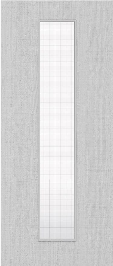 Architectural Light Grey Ash 10 Georgian Wired Glazed - Prefinished Fire Door Blank