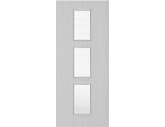 Architectural Light Grey Ash 11 Georgian Wired Glazed - Prefinished Fire Door Blank