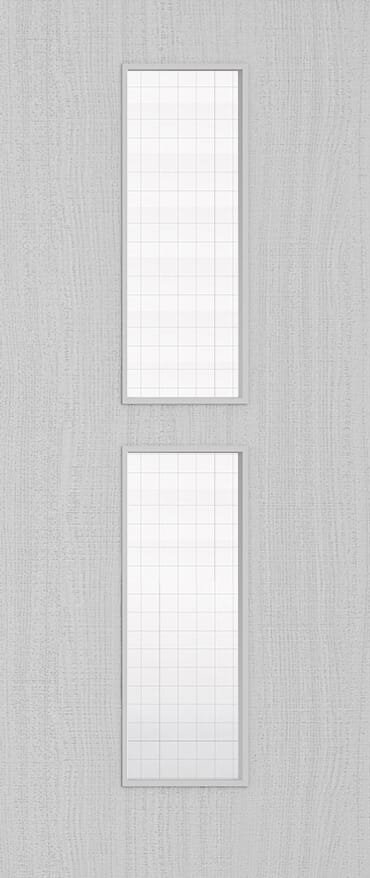 Architectural Light Grey Ash 12 Georgian Wired Glazed - Prefinished Fire Door Blank