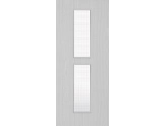 Architectural Light Grey Ash 12 Georgian Wired Glazed - Prefinished Fire Door Blank
